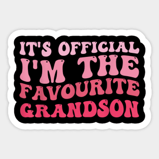 It's Official I'm The Favorite Grandson Sticker